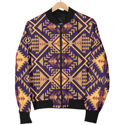 Aztec Pattern Print Design 09 Women's Bomber Jacket