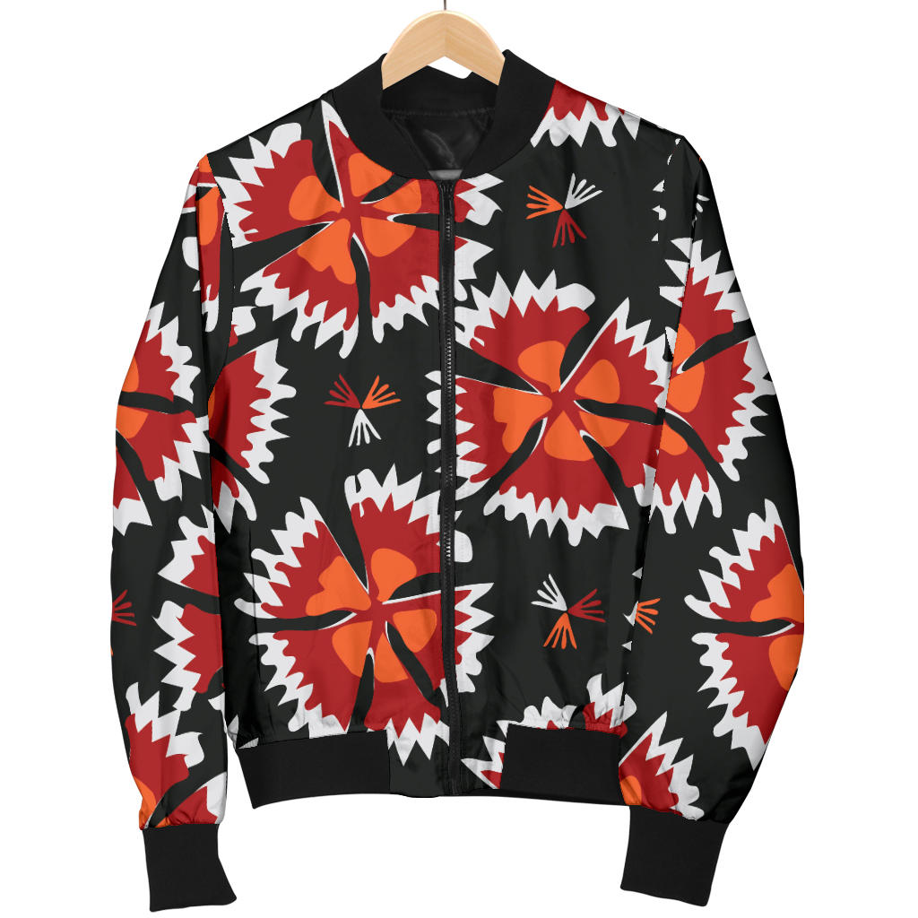 Carnations Pattern Print Design CN03 Men Bomber Jacket