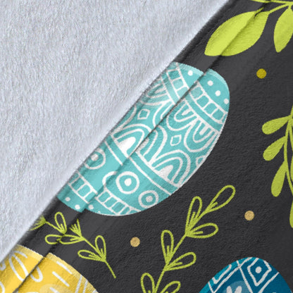 Easter Eggs Pattern Print Design RB01 Fleece Blanket