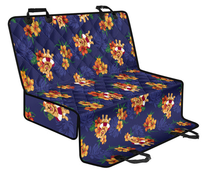 Hawaiian Themed Pattern Print Design H02 Rear Dog  Seat Cover