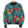 Parrot Pattern Print Design A05 Women's Bomber Jacket