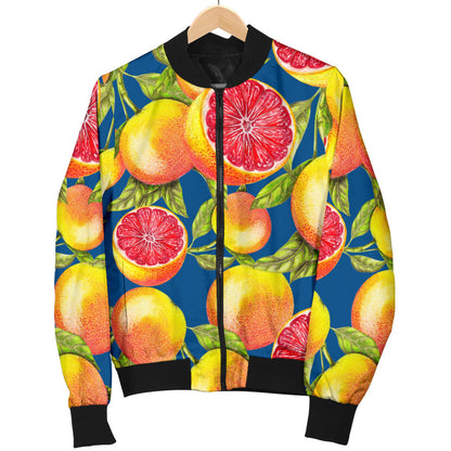 Grapefruit Pattern Print Design GF04 Women Bomber Jacket