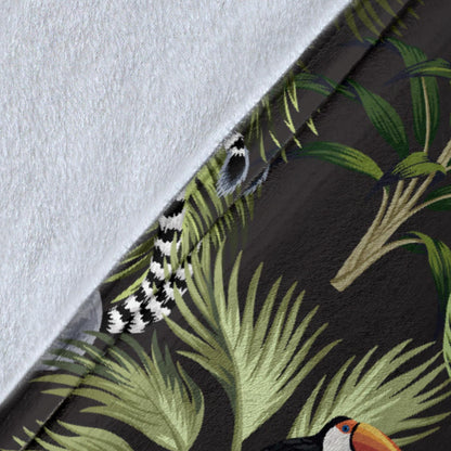Rainforest Pattern Print Design RF05 Fleece Blanket