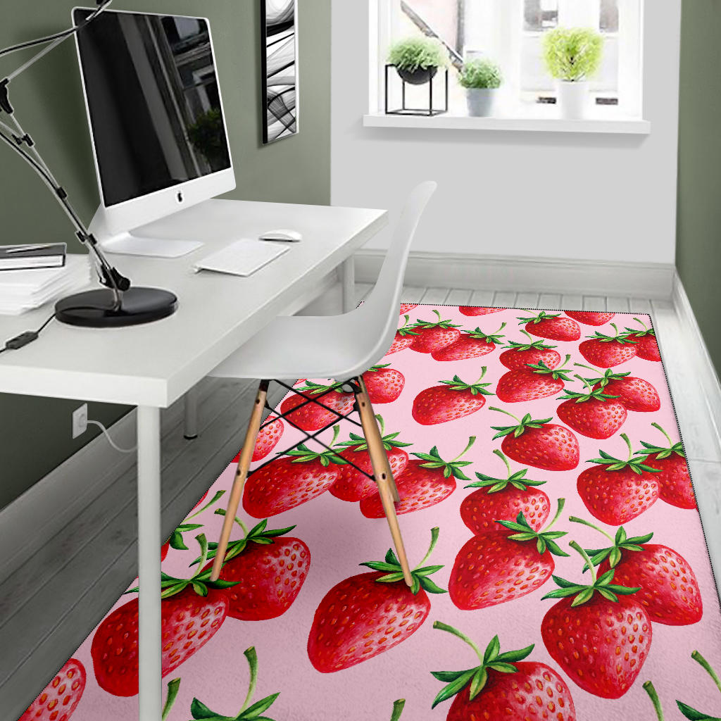 Strawberry Pattern Print Design SB03 Area Rugs