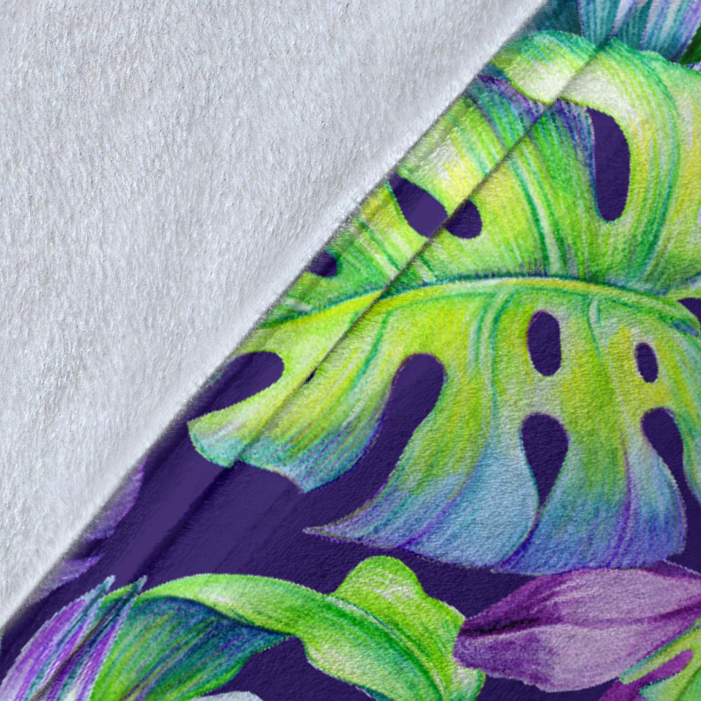 Tropical Flower Pattern Print Design TF019 Fleece Blanket