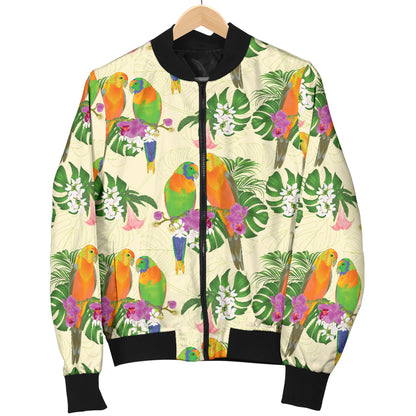 Conures Pattern Print Design 02 Women's Bomber Jacket