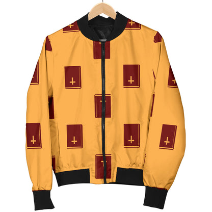 Bible Pattern Print Design 05 Women's Bomber Jacket