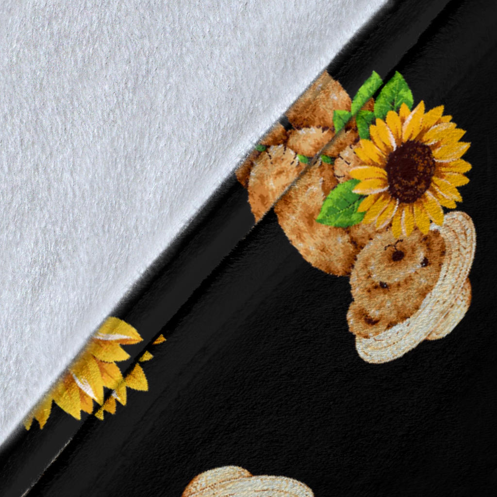 Sunflower Pattern Print Design SF016 Fleece Blanket