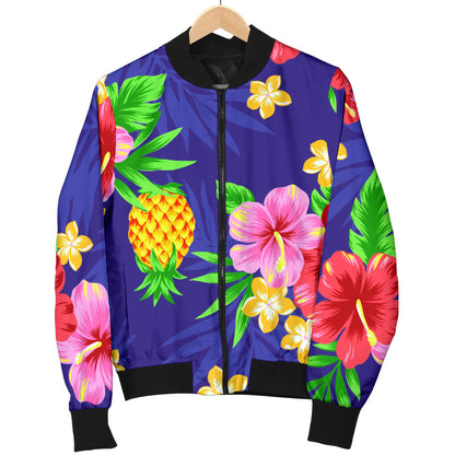 Hawaiian Themed Pattern Print Design H05 Men Bomber Jacket