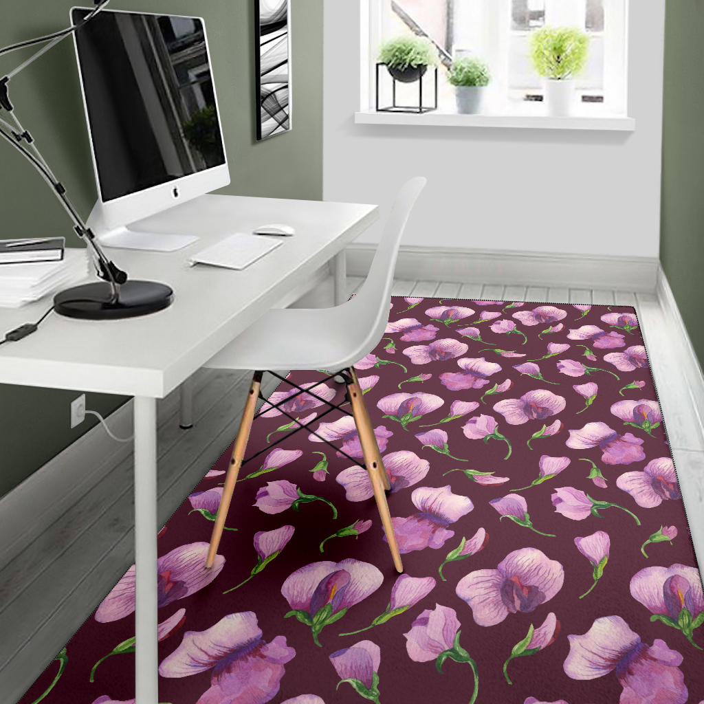 Peony Pattern Print Design PE010 Area Rugs