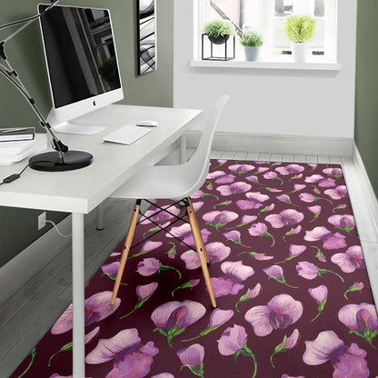 Peony Pattern Print Design PE010 Area Rugs