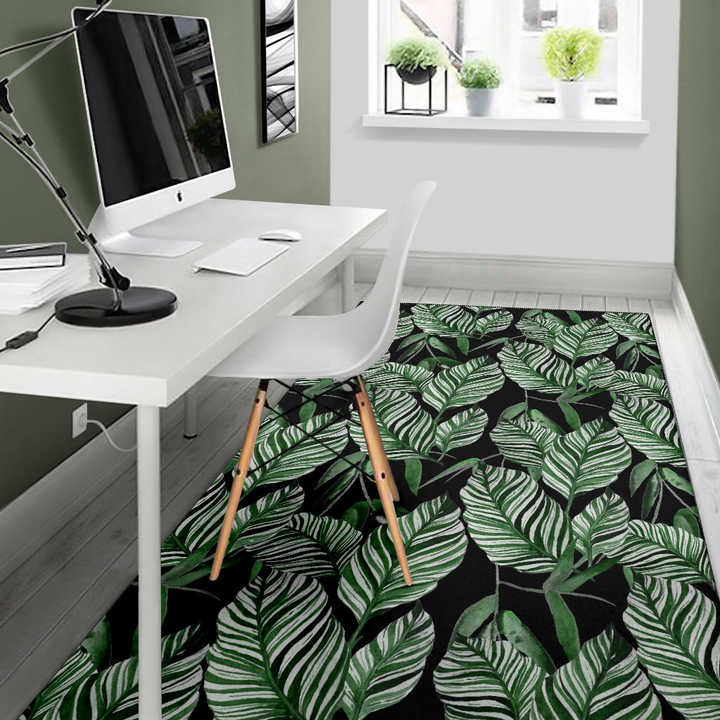 Palm Leaves Pattern Print Design PL09 Area Rugs