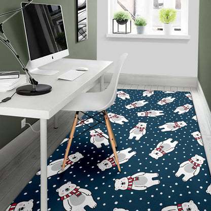 Polar Bear Pattern Print Design PB05 Area Rugs