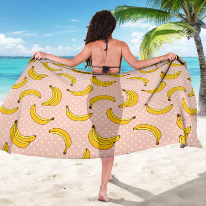 Banana Pattern Print Design BA06 Sarong Pareo Wrap