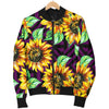 Sunflower Pattern Print Design SF012 Women Bomber Jacket