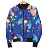 Angel Little Pattern Print Design 02 Women's Bomber Jacket