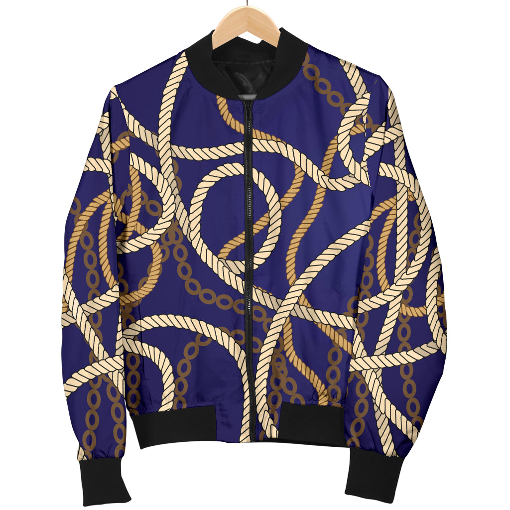 Rope Pattern Print Design A01 Women's Bomber Jacket