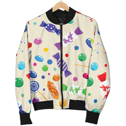 Candy Pattern Print Design 04 Women's Bomber Jacket