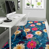 Water Lily Pattern Print Design WL05 Area Rugs