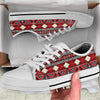 Tribal Aztec Indians native american White Bottom Low Top Shoes