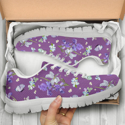 Iris Pattern Print Design IR09 Sneakers White Bottom Shoes