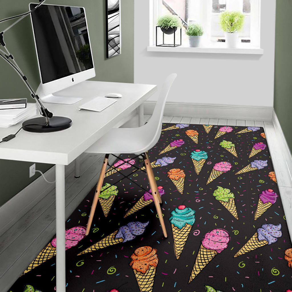 Ice Cream Pattern Print Design IC06 Area Rugs
