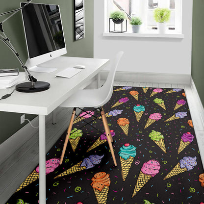 Ice Cream Pattern Print Design IC06 Area Rugs