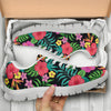 Hibiscus Red Hawaiian Flower Sneakers White Bottom Shoes