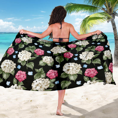 Hydrangea Pattern Print Design HD09 Sarong Pareo Wrap