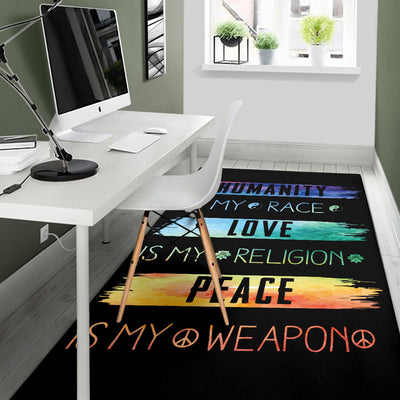 Humanity Love Peace Area Rugs