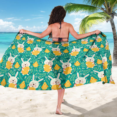 Easter Eggs Pattern Print Design RB02 Sarong Pareo Wrap