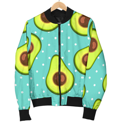 Avocado Pattern Print Design AC012 Women Bomber Jacket