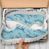 Dolphin Print Pattern Sneakers White Bottom Shoes