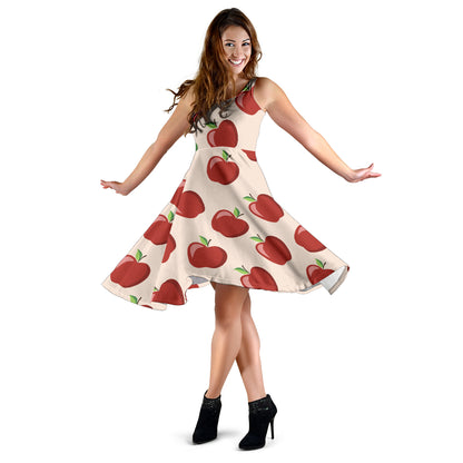 Apple Pattern Print Design AP01 Midi Dress