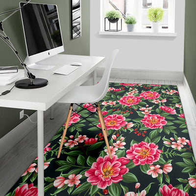 Summer Floral Pattern Print Design SF06 Area Rugs