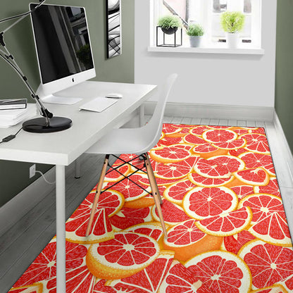 Grapefruit Pattern Print Design GF02 Area Rugs