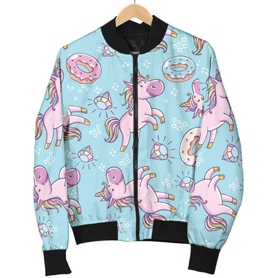 Donut Unicorn Pattern Print Design DN016 Men Bomber Jacket