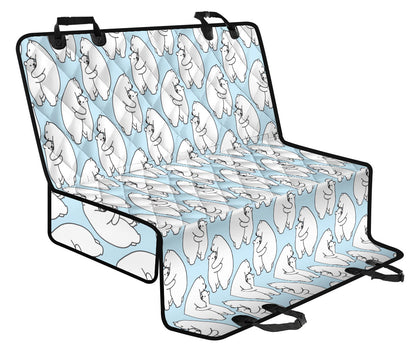 Polar Bear Pattern Print Design PB08 Rear Dog  Seat Cover