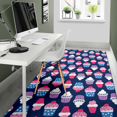 Cupcake Pattern Print Design CP04 Area Rugs