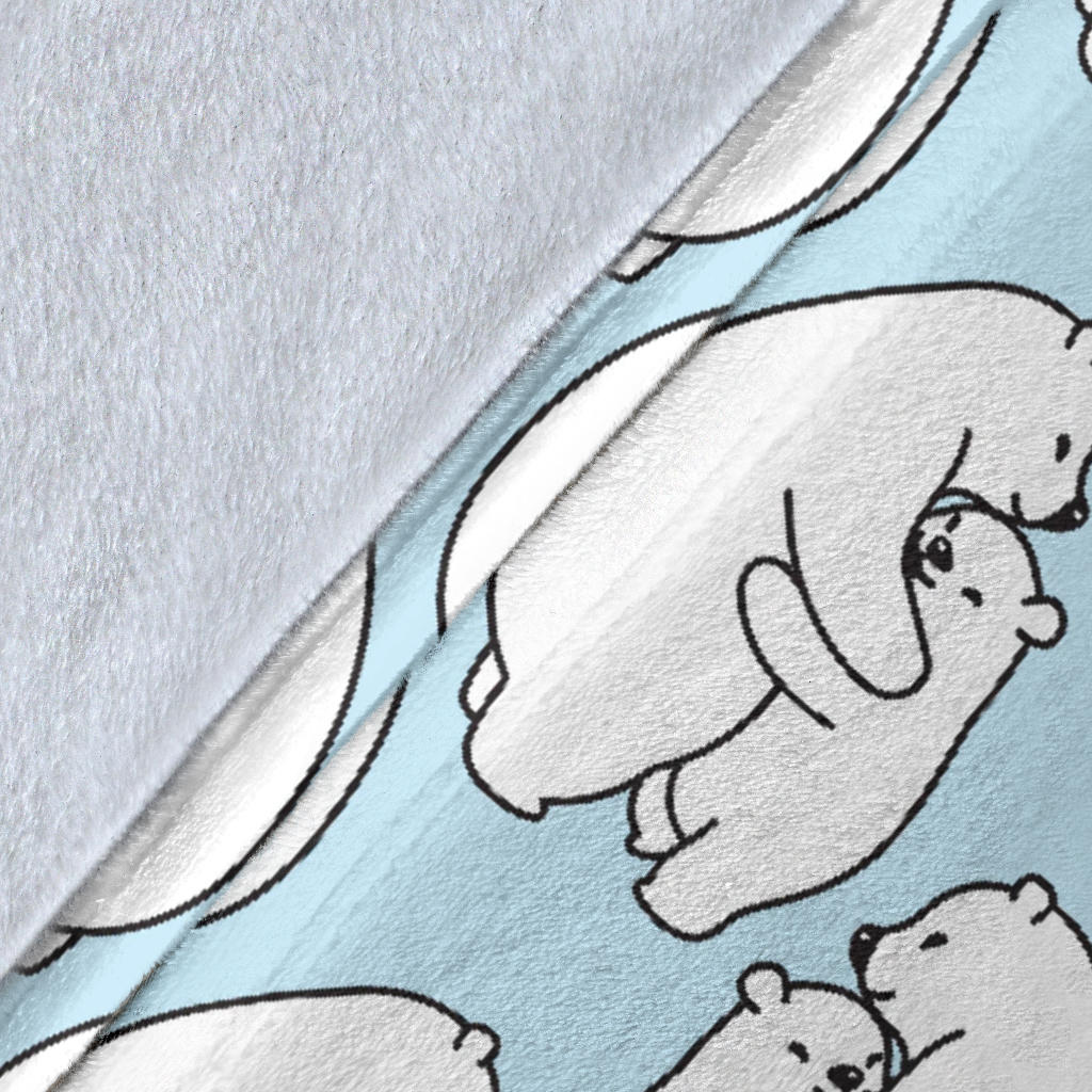 Polar Bear Pattern Print Design PB08 Fleece Blanket