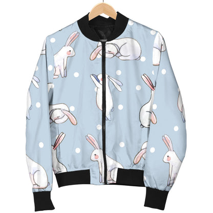 Rabbit Pattern Print Design RB06 Men Bomber Jacket