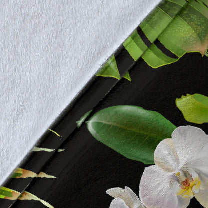 Tropical Flower Pattern Print Design TF026 Fleece Blanket