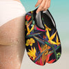 Bird Of Paradise Pattern Print Design BOP016 Aqua Water Shoes