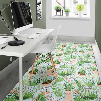 Gardening Pattern Print Design G04 Area Rugs