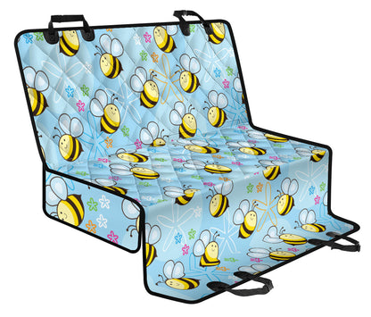 Bee Pattern Print Design BEE03 Rear Dog  Seat Cover