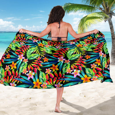 Heliconia Pattern Print Design HL09 Sarong Pareo Wrap