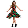 Hawaiian Themed Pattern Print Design H022 Midi Dress