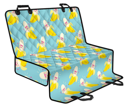 Banana Pattern Print Design BA07 Rear Dog  Seat Cover