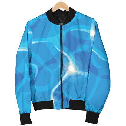 Ocean Reflex Pattern Print Design A02 Women's Bomber Jacket