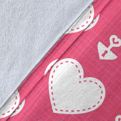 Heart Key Pattern Print Design HE09 Fleece Blanket